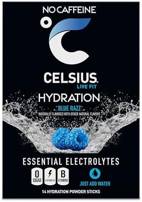 CELSIUS Hydration™ Lemon Lime, Sugar Free Electrolyte Hydration Drink Mix (Pack of 14)