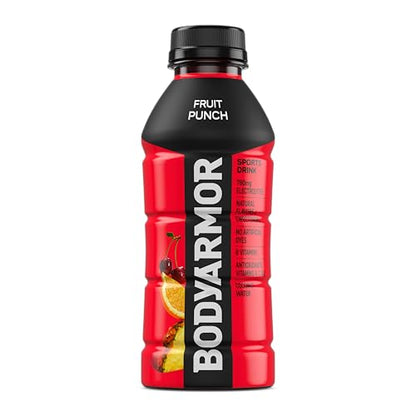BODYARMOR Sports Drink Sports Beverage, Orange Mango, Coconut Water Hydration, Natural Flavors With Vitamins, Potassium-Packed Electrolytes, Perfect For Athletes, 16 Fl Oz (Pack of 12)