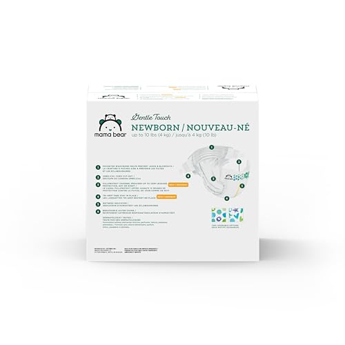 Amazon Brand - Mama Bear Gentle Touch Diapers, Size 1, 200 Count (4 packs of 50)