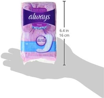 Always Daily Fresh Thin Liners, Regular Absorbency, Unscented Panty Liners, 162 Count