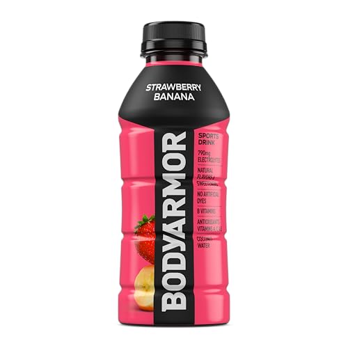 BODYARMOR Sports Drink Sports Beverage, Orange Mango, Coconut Water Hydration, Natural Flavors With Vitamins, Potassium-Packed Electrolytes, Perfect For Athletes, 16 Fl Oz (Pack of 12)