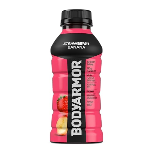 BODYARMOR Sports Drink Sports Beverage, Blue Raspberry, Natural Flavors With Vitamins, Potassium-Packed Electrolytes, No Preservatives, Perfect For Athletes, 12 ounce (Pack of 8)