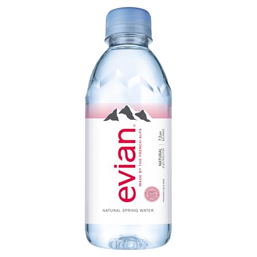 evian Natural Spring Water, PH Balanced with Natural Electrolytes, 16.9fl oz./500mL Bottles (pack of 24)