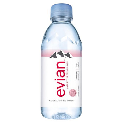 evian Natural Spring Water, PH Balanced with Natural Electrolytes, 16.9fl oz./500mL Bottles (pack of 24)