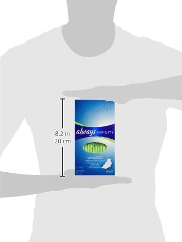 Always Infinity Feminine Pads for Women, Flexfoam Pads with Wings, Size 2, Heavy Absorbency, Unscented, 46 Count