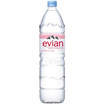 evian Natural Spring Water, PH Balanced with Natural Electrolytes, 16.9fl oz./500mL Bottles (pack of 24)
