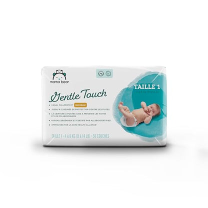 Amazon Brand - Mama Bear Gentle Touch Diapers, Size 1, 200 Count (4 packs of 50)