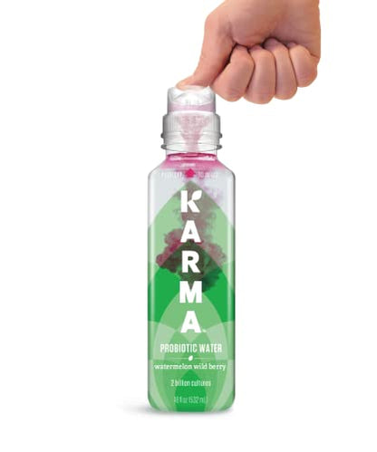 Karma Probiotic Water - 12 Pack, Watermelon Wild Berry Drink - Immune &amp; Gut Health Support