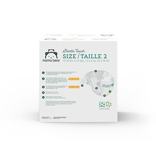 Amazon Brand - Mama Bear Gentle Touch Diapers, Size 1, 200 Count (4 packs of 50)