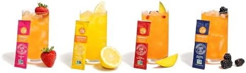 ZYN Electrolyte Drink Mix Hydration Packets, Electrolytes Powder, Hydration Packets w/Turmeric Curcumin, Vitamin C and D, Zinc, Hydrate Electrolyte Powder Packets for Wellness, Variety Pack of 24