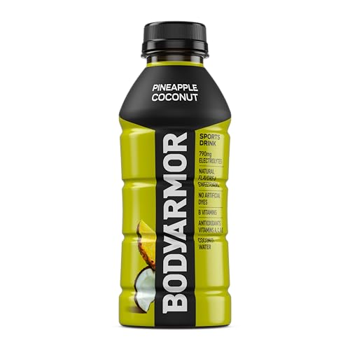 BODYARMOR Sports Drink Sports Beverage, Orange Mango, Coconut Water Hydration, Natural Flavors With Vitamins, Potassium-Packed Electrolytes, Perfect For Athletes, 16 Fl Oz (Pack of 12)