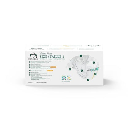 Amazon Brand - Mama Bear Gentle Touch Diapers, Size 1, 200 Count (4 packs of 50)