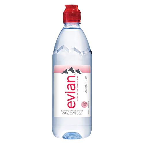 evian Natural Spring Water, PH Balanced with Natural Electrolytes, 16.9fl oz./500mL Bottles (pack of 24)
