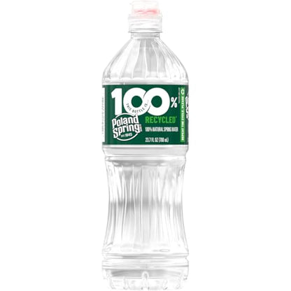 Poland Spring Maine Spring Water Bottles, 24 Pack – Crisp, Still Bottled Water with Naturally Balanced Occurring Minerals &amp; Electrolytes for Taste - 16.9 Fl Oz