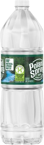Poland Spring Maine Spring Water Bottles, 24 Pack – Crisp, Still Bottled Water with Naturally Balanced Occurring Minerals &amp; Electrolytes for Taste - 16.9 Fl Oz