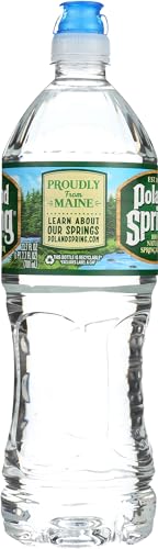 Poland Spring Maine Spring Water Bottles, 24 Pack – Crisp, Still Bottled Water with Naturally Balanced Occurring Minerals &amp; Electrolytes for Taste - 16.9 Fl Oz