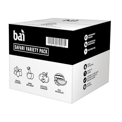 Bai Coconut Variety Pack, Antioxidant Infused Water Beverage, with Vitamin C and No Artificial Sweeteners, 18 fl oz bottles, 12 pack
