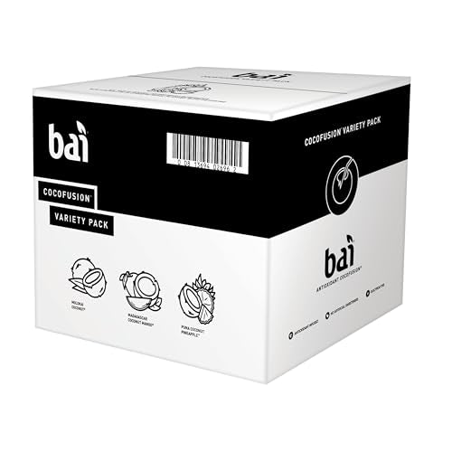 Bai Coconut Variety Pack, Antioxidant Infused Water Beverage, with Vitamin C and No Artificial Sweeteners, 18 fl oz bottles, 12 pack