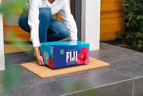 FIJI Natural Artesian Bottled Water 500mL / 16.9 Fl Ounce (Pack of 24) - 100% Natural Electrolytes