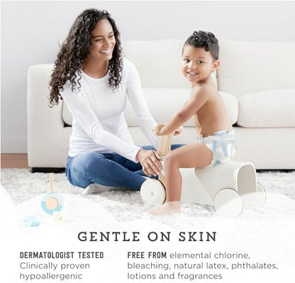 Amazon Brand - Mama Bear Plush Protection Diapers - Size 5, 31 Count, Hypoallergenic Premium Disposable Baby Diapers, White and Cloud Dreams