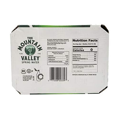 Mountain Valley Water, Water Spring, 33.8 Fl Oz, 12 Pack