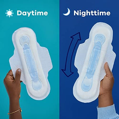 Always Maxi Overnight Pads with Wings for Women, Size 4, Overnight Absorbency, Unscented, 33 Count
