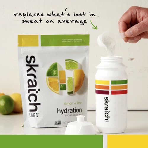 Skratch Labs Hydration Powder | Sport Drink Mix | Electrolytes Powder for Exercise, Endurance, and Performance | Lemon + Lime | 20 Servings | Non-GMO, Vegan, Kosher