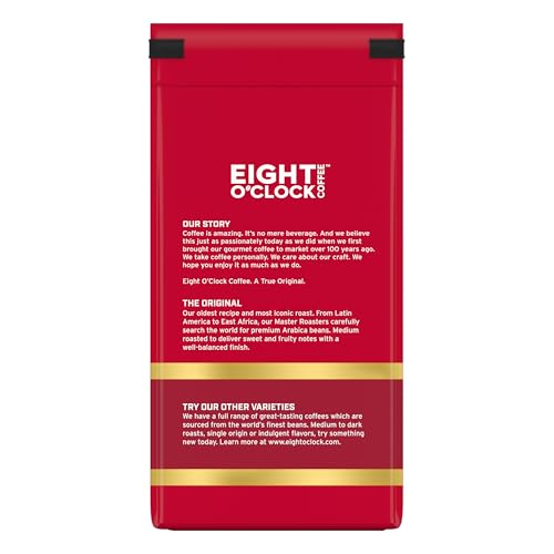 Eight O'Clock Coffee The Original Ground Coffee, Medium Roast, 32 Ounce (Pack of 1) - Sweet, Fruity, Well Balanced