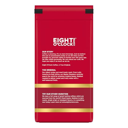 Eight O'Clock Coffee The Original Ground Coffee, Medium Roast, 32 Ounce (Pack of 1) - Sweet, Fruity, Well Balanced