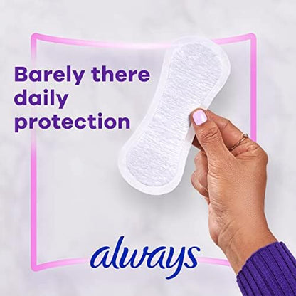 Always Daily Fresh Thin Liners, Regular Absorbency, Unscented Panty Liners, 162 Count