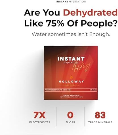 Instant Hydration Electrolytes Powder Packets - Raspberry Electrolyte Drink Mix - Zero Sugar - Keto, Vegan, Gluten-Free, Non-GMO - Boost Recovery, Brain Health, Muscle &amp; Tissue Support- 30 Sticks