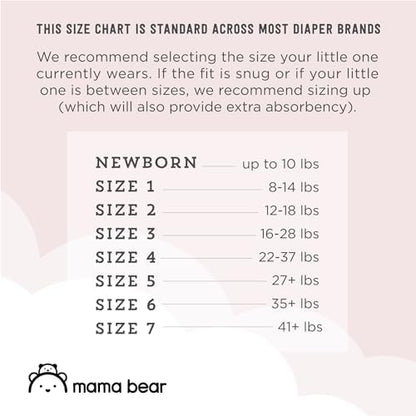 Amazon Brand - Mama Bear Plush Protection Diapers - Size 5, 31 Count, Hypoallergenic Premium Disposable Baby Diapers, White and Cloud Dreams