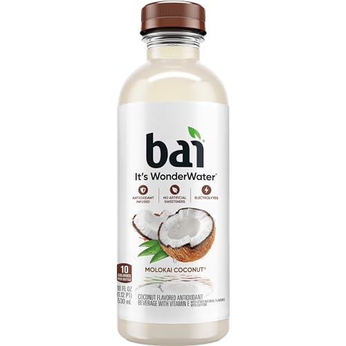 Bai Coconut Variety Pack, Antioxidant Infused Water Beverage, with Vitamin C and No Artificial Sweeteners, 18 fl oz bottles, 12 pack