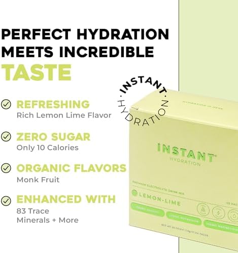 Instant Hydration Electrolytes Powder Packets - Raspberry Electrolyte Drink Mix - Zero Sugar - Keto, Vegan, Gluten-Free, Non-GMO - Boost Recovery, Brain Health, Muscle &amp; Tissue Support- 30 Sticks