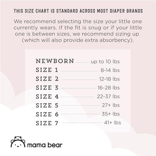 Amazon Brand - Mama Bear Plush Protection Diapers - Size 5, 31 Count, Hypoallergenic Premium Disposable Baby Diapers, White and Cloud Dreams