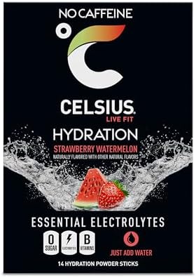CELSIUS Hydration™ Lemon Lime, Sugar Free Electrolyte Hydration Drink Mix (Pack of 14)