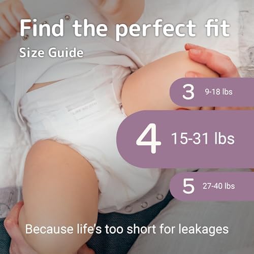 Bambo Nature Premium Eco-Friendly Baby Diapers, Size 5 (27-40 Lbs), 150 Count (6 Packs of 25)