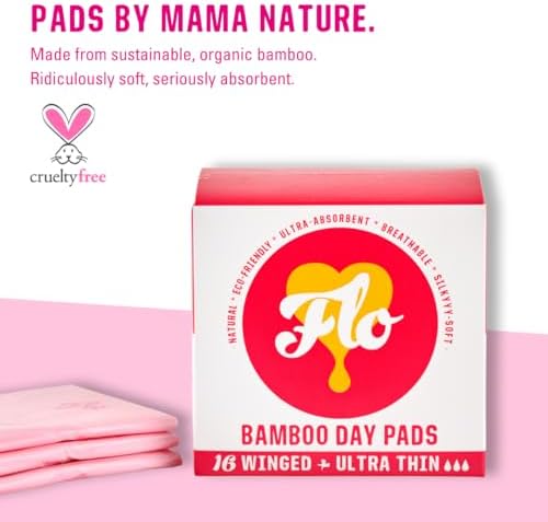 FLO - Organic Bamboo Pads, Day &amp; Night Combo Pack, 15 Count