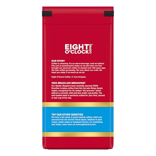 Eight O'Clock Coffee The Original Ground Coffee, Medium Roast, 32 Ounce (Pack of 1) - Sweet, Fruity, Well Balanced