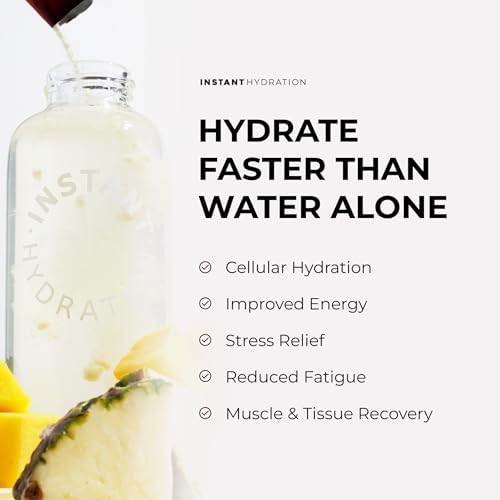 Instant Hydration Electrolytes Powder Packets - Raspberry Electrolyte Drink Mix - Zero Sugar - Keto, Vegan, Gluten-Free, Non-GMO - Boost Recovery, Brain Health, Muscle &amp; Tissue Support- 30 Sticks