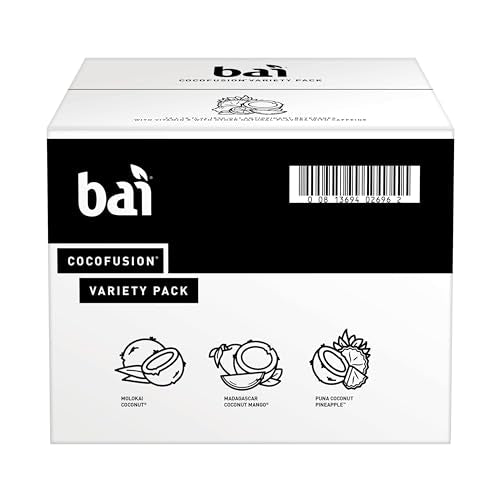 Bai Coconut Variety Pack, Antioxidant Infused Water Beverage, with Vitamin C and No Artificial Sweeteners, 18 fl oz bottles, 12 pack