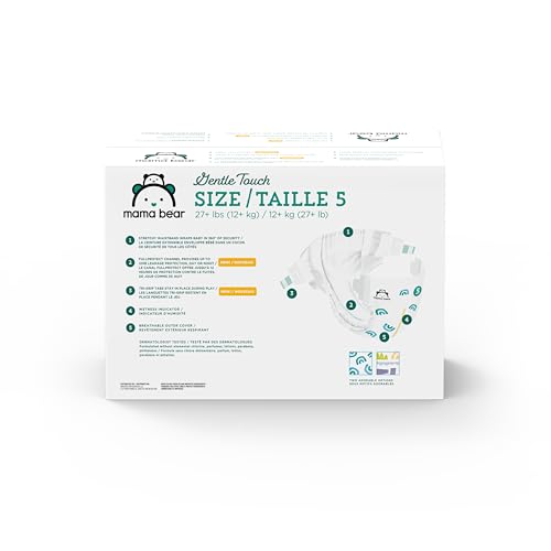 Amazon Brand - Mama Bear Gentle Touch Diapers, Size 1, 200 Count (4 packs of 50)