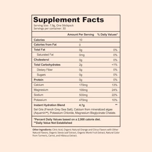 Instant Hydration Electrolytes Powder Packets - Raspberry Electrolyte Drink Mix - Zero Sugar - Keto, Vegan, Gluten-Free, Non-GMO - Boost Recovery, Brain Health, Muscle &amp; Tissue Support- 30 Sticks