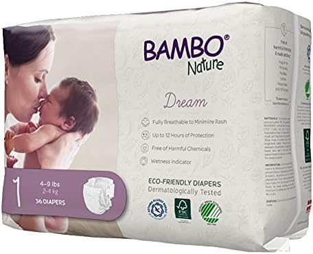 Bambo Nature Premium Eco-Friendly Baby Diapers, Size 5 (27-40 Lbs), 150 Count (6 Packs of 25)