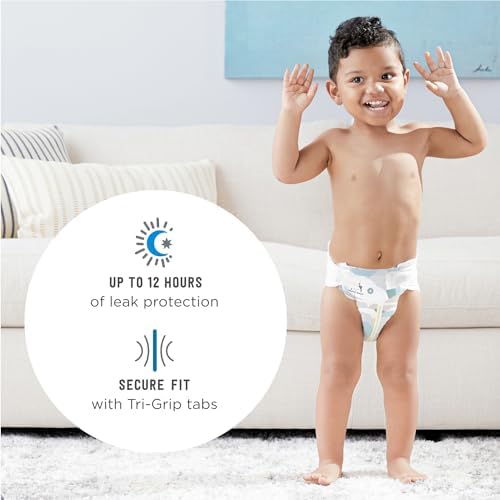 Amazon Brand - Mama Bear Plush Protection Diapers - Size 5, 31 Count, Hypoallergenic Premium Disposable Baby Diapers, White and Cloud Dreams