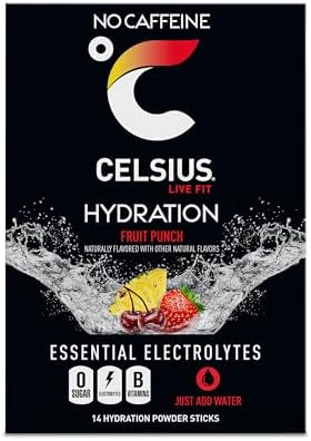 CELSIUS Hydration™ Lemon Lime, Sugar Free Electrolyte Hydration Drink Mix (Pack of 14)