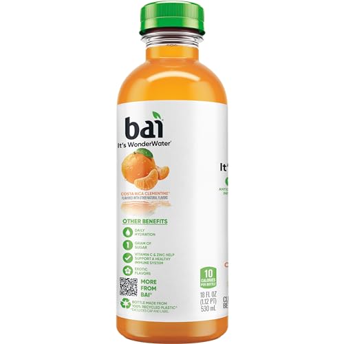 Bai Coconut Variety Pack, Antioxidant Infused Water Beverage, with Vitamin C and No Artificial Sweeteners, 18 fl oz bottles, 12 pack