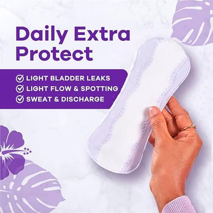 Always Daily Extra Protect Liners, Long Length, Unscented Panty Liners, 108 Count