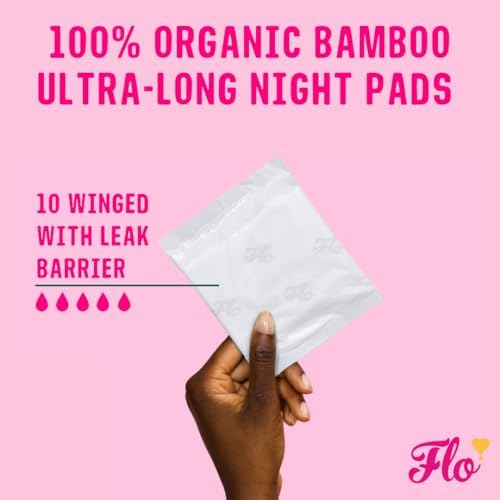FLO - Organic Bamboo Pads, Day &amp; Night Combo Pack, 15 Count