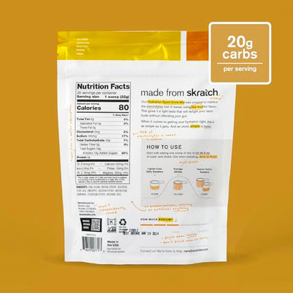Skratch Labs Hydration Powder | Sport Drink Mix | Electrolytes Powder for Exercise, Endurance, and Performance | Lemon + Lime | 20 Servings | Non-GMO, Vegan, Kosher